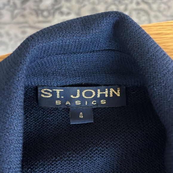 St John Basics Blue Structured Jacket - Picture 4 of 4